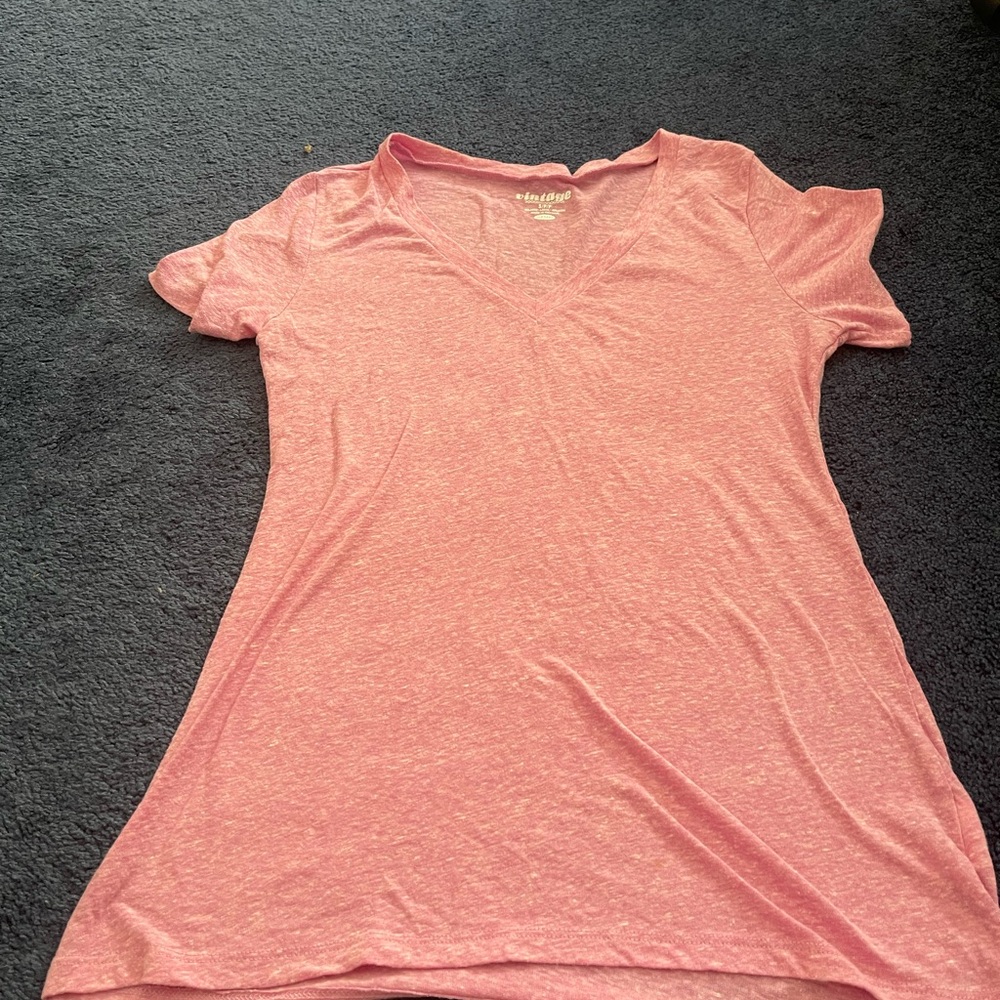 Pink Women's v neck shirt